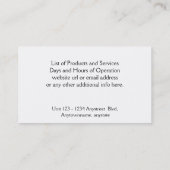 Rustic Cabin on the first day of Autumn Business Card (Back)