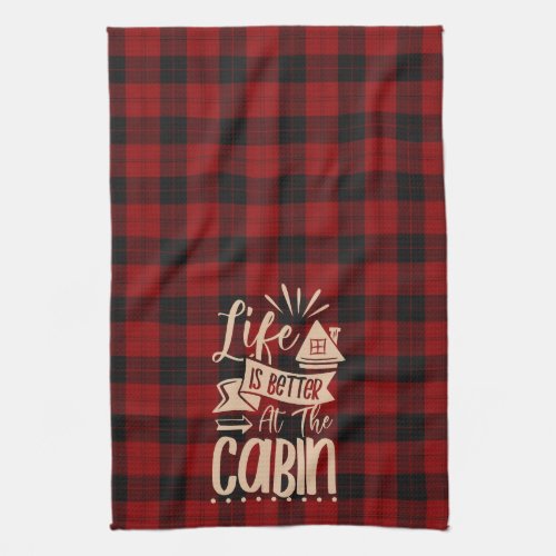 Rustic Cabin Plaid Kitchen Towel