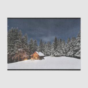 Rustic Cabin Snow Winter Tissue Paper