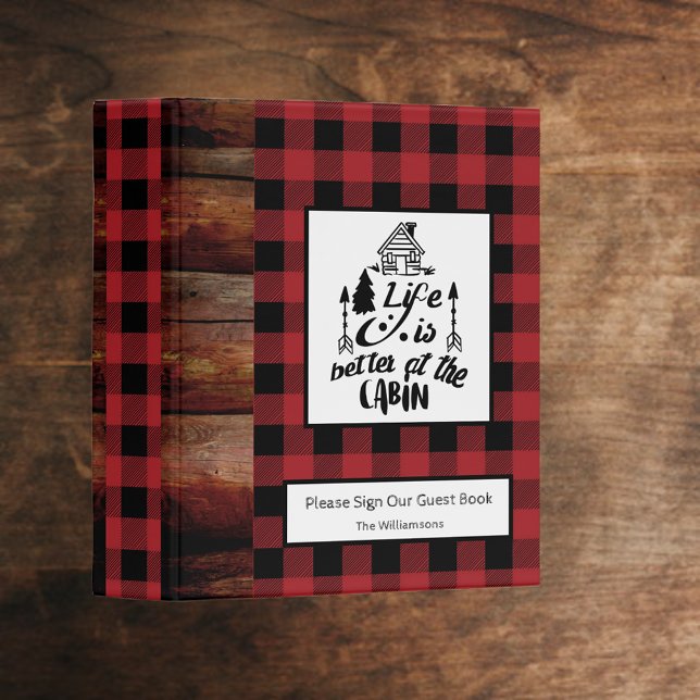 Rustic Cabin Vacation Rental Guest Book 3 Ring Binder (Creator Uploaded)