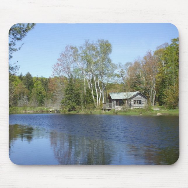 Rustic Cabin Water Scene Mouse Pad (Front)