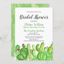 Rustic Cacti Wedding Bridal Shower Invitation
