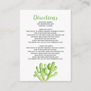 Rustic Cacti Wedding Details Enclosure Card