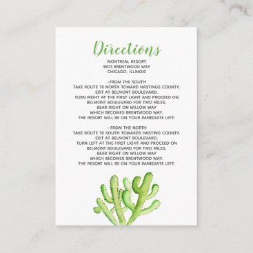Rustic Cacti Wedding Details Enclosure Card