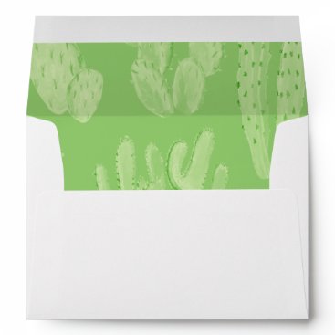 Rustic Cacti Wedding Envelope