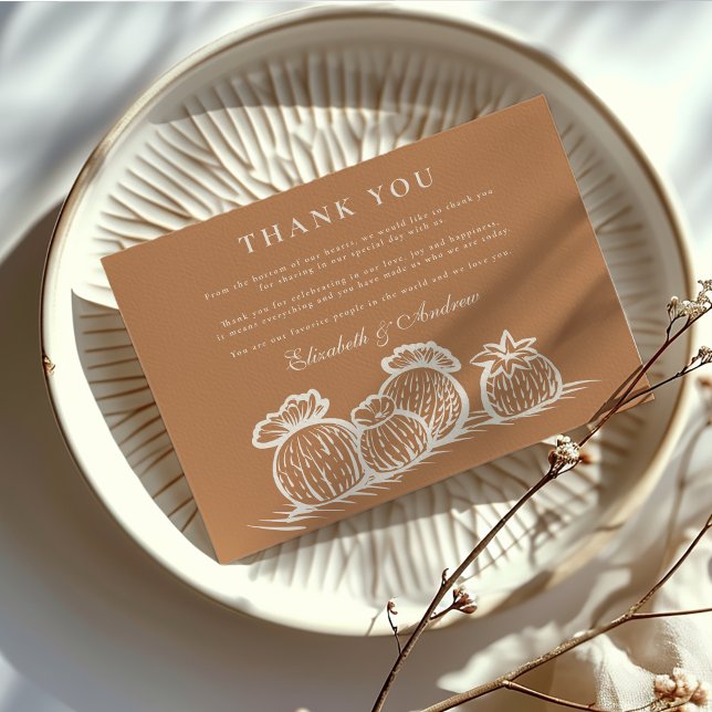 Rustic Cactus Desert Landscape Wedding Thank You Card (Creator Uploaded)
