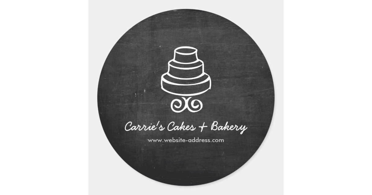 RUSTIC CAKE  LOGO  Bakery Catering Stickers  Zazzle com