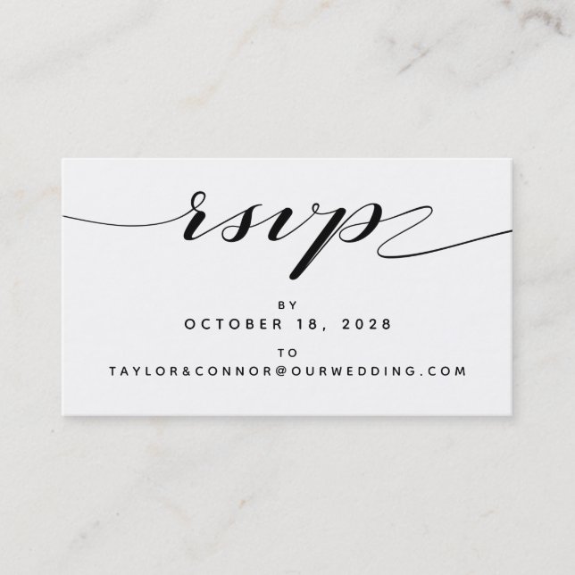 Rustic Calligraphy RSVP Online Card (Front)