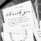 Rustic Calligraphy Sprig Wreath Wedding Thank You