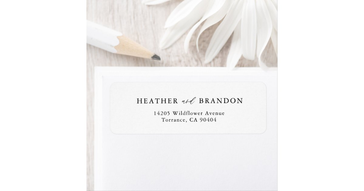 Rustic Address Lables Rustic Calligraphy Wedding Return Address Label | Zazzle