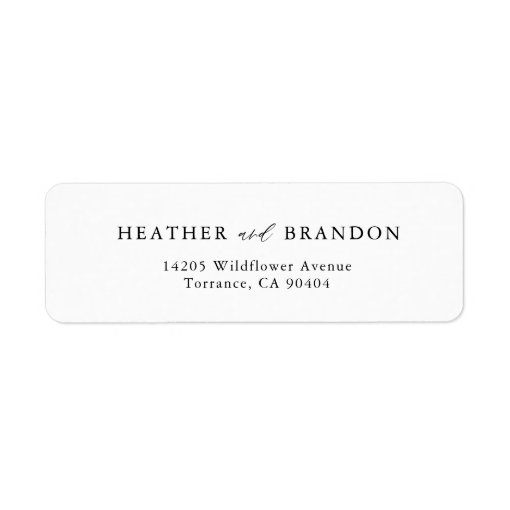 Rustic Calligraphy Wedding Return Address Label Zazzle