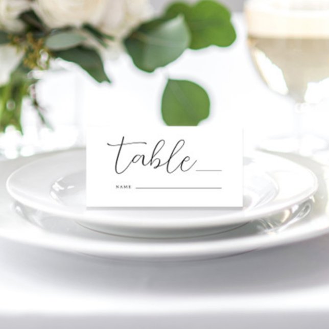 Rustic Calligraphy Wedding Table Place Card (Creator Uploaded)