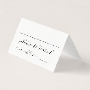 Rustic Calligraphy Wedding Table Seating Card