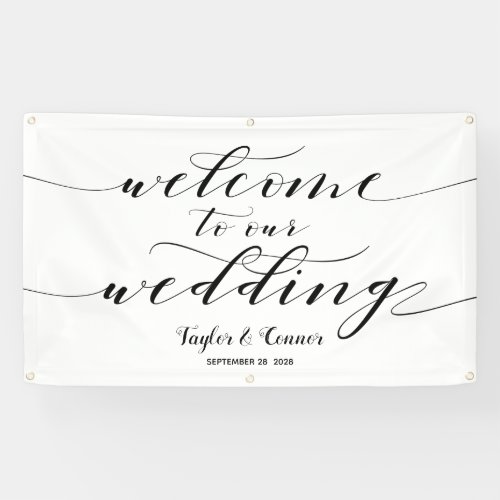 Rustic Calligraphy Welcome To Our Wedding Banner