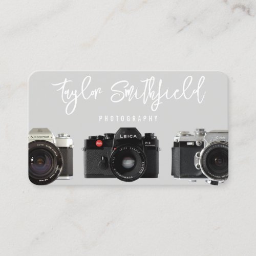 Rustic Cameras Photography Business Card