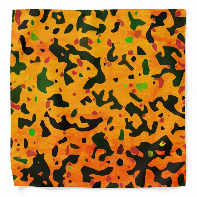 Rustic Camo Camouflage Pattern Bandana (Front)