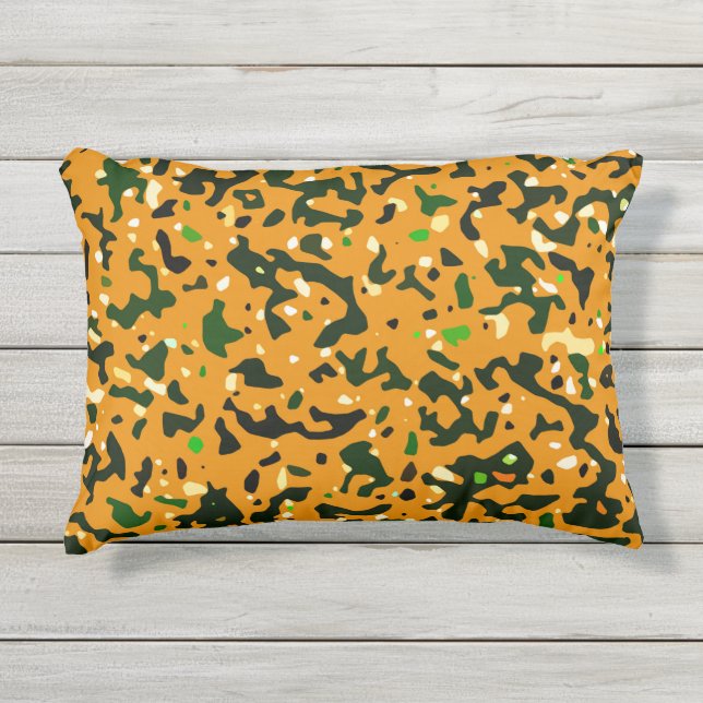 Rustic Camo Camouflage Pattern Outdoor Pillow (Front)