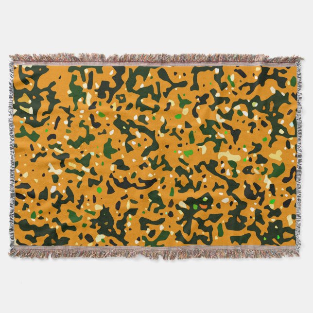 Rustic Camo Camouflage Pattern Throw Blanket (Front)