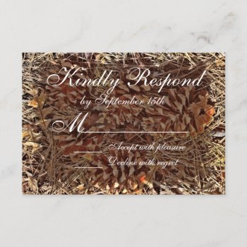 Rustic Camo Camouflage Wedding Rsvp Cards by CustomWeddingSets at Zazzle