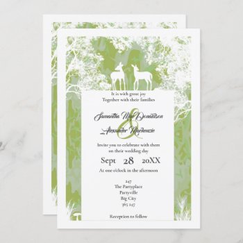 Rustic  Camo Faux Paper Cut Wedding Invitation by personalized_wedding at Zazzle