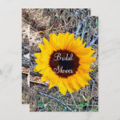 Rustic Camo Sunflower Bridal Shower Invitations (Front/Back)