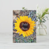 Rustic Camo Sunflower Bridal Shower Invitations (Standing Front)