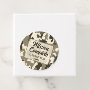 Rustic Camouflage Earthy Shades of Brown & Tan Favor Tags