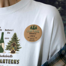 Rustic Camp Bach Bride’s Crew Badge | Name & Role 