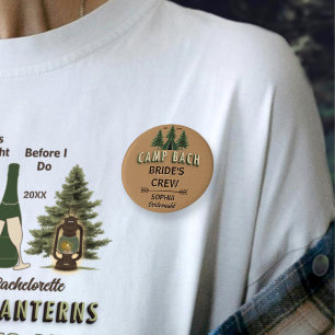 Rustic Camp Bach Bride’s Crew Badge Name & Role Button