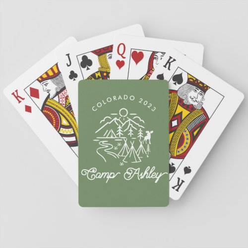 Rustic Camp Bachelorette Playing Cards