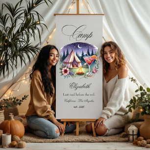 Rustic Camp Bride Bachelorette Welcome Retractable Banner