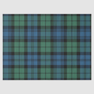 Rustic Campbell Plaid Blue Green Tartan Tissue Paper