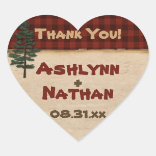 Rustic Camping "Glamping" Wedding Favor Sticker