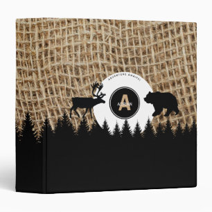 Rustic Camping Outdoors Adventure 3 Ring Binder