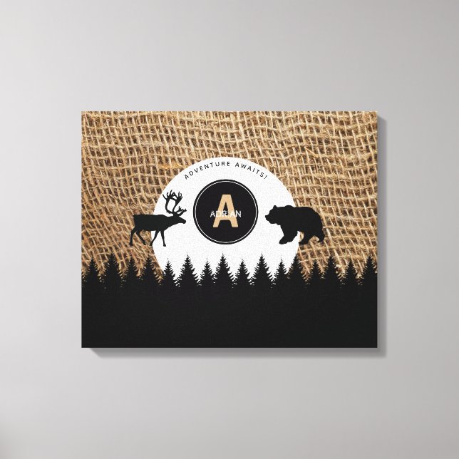 Rustic Camping Outdoors Adventure Canvas Print (Front)