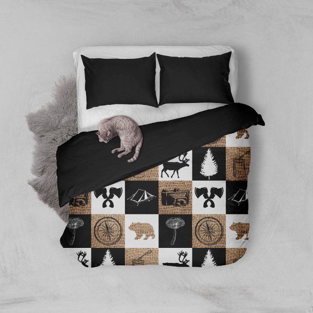 Rustic Camping Outdoors Adventure Duvet Cover (Creator Uploaded)