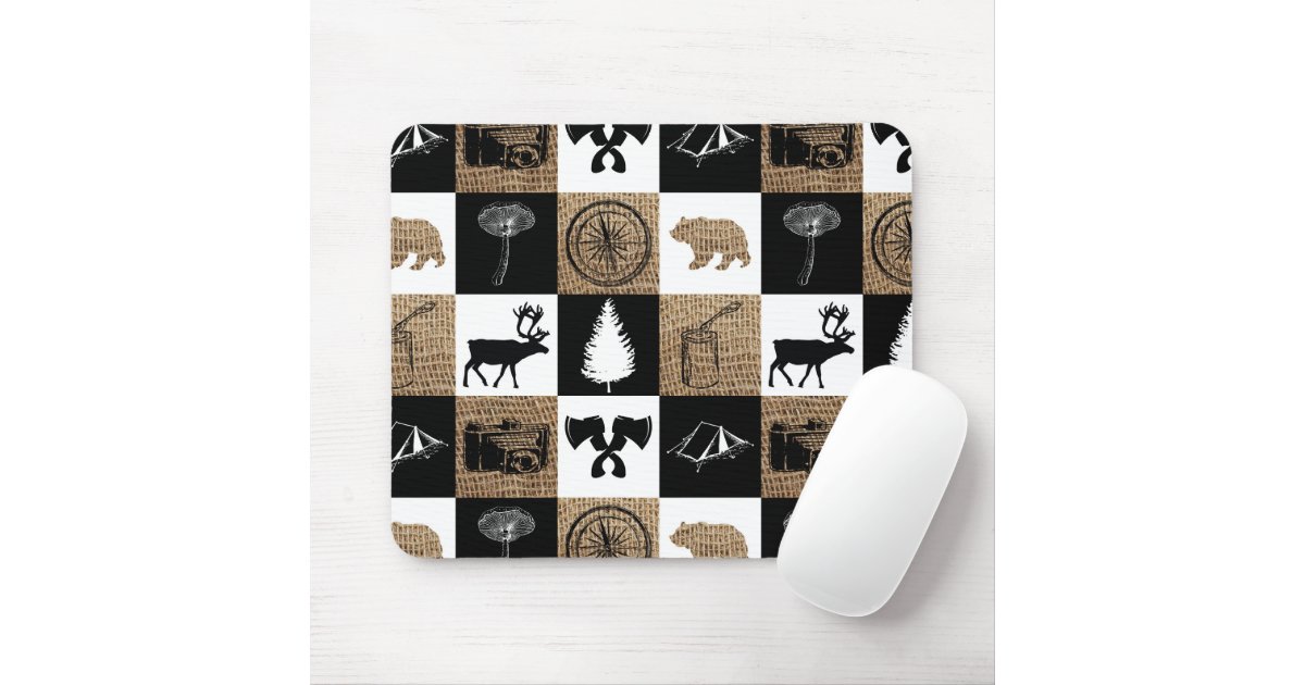 Rustic Camping Outdoors Adventure Mouse Pad | Zazzle