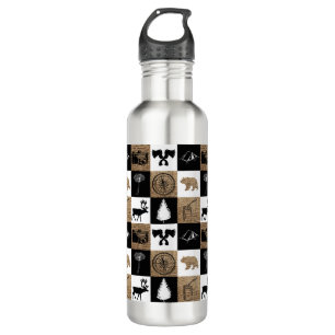 Rustic Camping Outdoors Adventure Stainless Steel Water Bottle