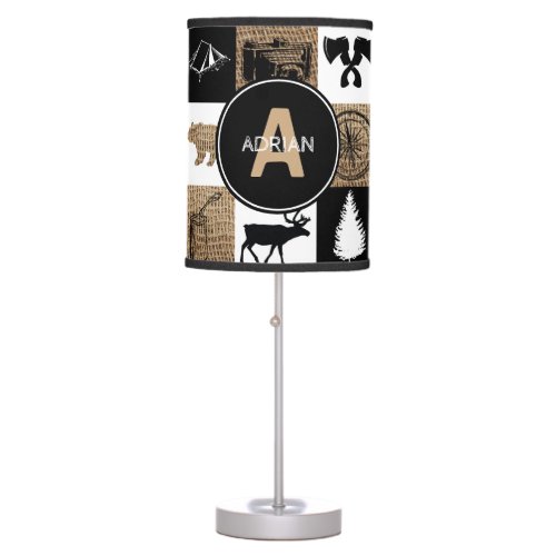 Rustic Camping Outdoors Adventure Table Lamp