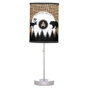 Rustic Camping Outdoors Adventure Table Lamp