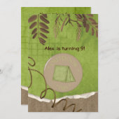 Rustic Camping Party Birthday Invitations (Front/Back)
