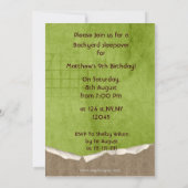 Rustic Camping Party Birthday Invitations (Back)