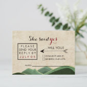 Rustic Camping Wedding rsvp (Standing Front)