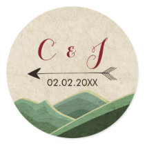 Rustic Camping Wedding stickers