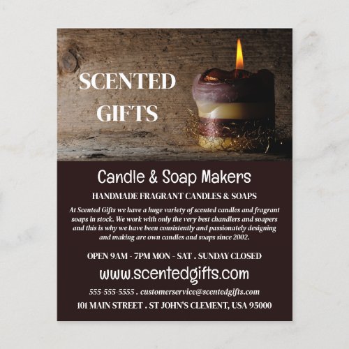 Rustic Candle Candle  Soap Maker Advertising Flyer