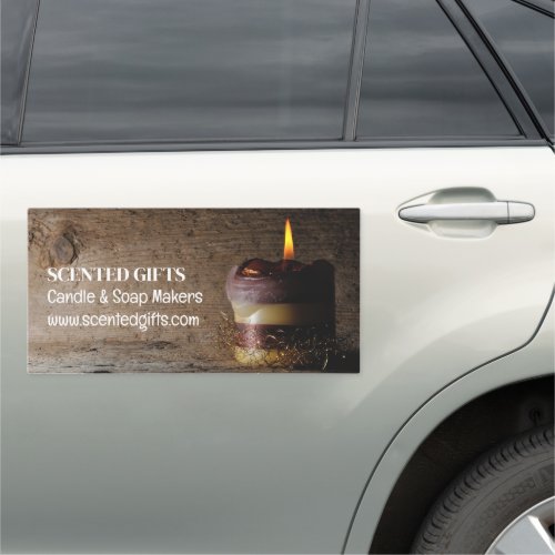 Rustic Candle Candle  Soap Maker Car Magnet