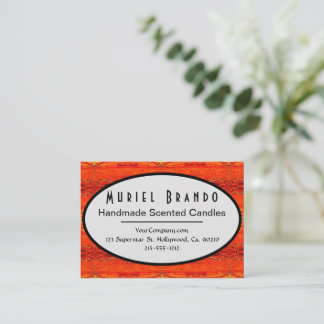Rustic Candle Company Supplies Business Card