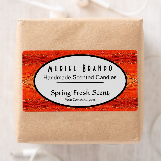 Rustic Candle Company Supplies Candle Jar Label (Insitu)