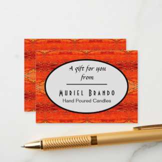 Rustic Candle Company Supplies Enclosure Card