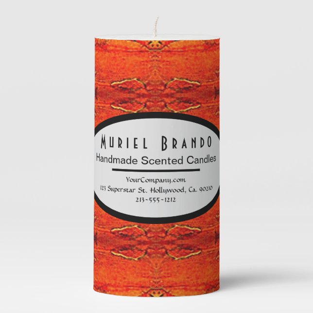 Rustic Candle Company Supplies Pillar Candle (Front)